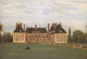 Jean Baptiste Camille  Corot Rosny,the Chateau of the Duchesse de Berry (mk05) France oil painting art